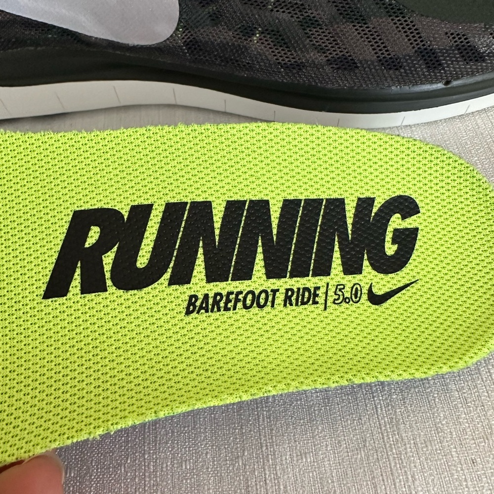 NIKE Barefoot Running 5.0 Gray/Green Mesh lace Up Athletic Sneakers Men’s 15 - Picture 13 of 15